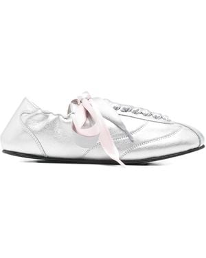 Repetto Ribbon Sneakers Mit Spitze - Weiß