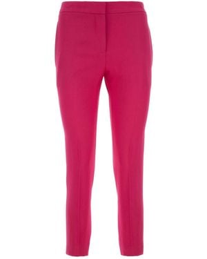 McQueen Crepe Cigarette Pant in Pink | Lyst Canada