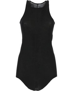 Rick Owens Basic Black Mouweless Racerback Tank - Zwart