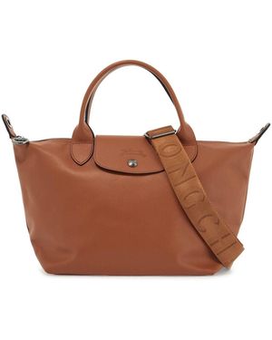 Longchamp Le Plaliage Xtra S Handtas - Bruin