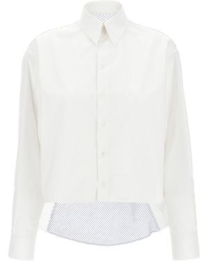 MM6 by Maison Martin Margiela Asymmetric Shirt Shirt, Blouse - White