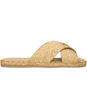 Prada Slippers And Clogs Raffia/Natural