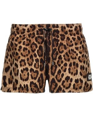 Dolce & Gabbana Animal Print Swimsuit - Bruin