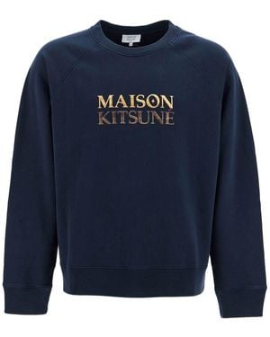 Maison Kitsuné 'Oversized Sweatshirt With - Blue