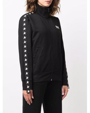 Golden Goose Sweater With Logo And Star Detailing - Black