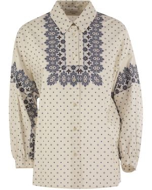 Weekend by Maxmara Weekend Max Mara Adda Cotton Poplin Shirt - Grey