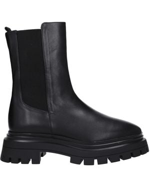 Stuart Weitzman Frauen 's Lederstiefel schwarz