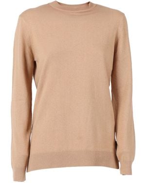 Barbour Pendle Knit Sweater With Classic Crew Neckline - Natur