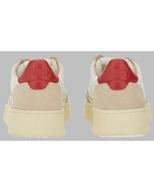 Autry Medalist Low Leather Suede & Nylon Trainers - White