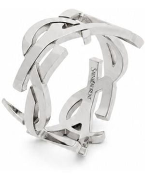 Saint Laurent Bague Cassandre Messing - Weiß