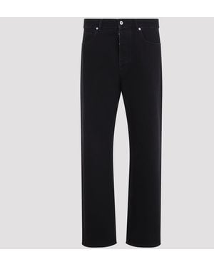 Bottega Veneta Regular Fit Denim Trousers - Black