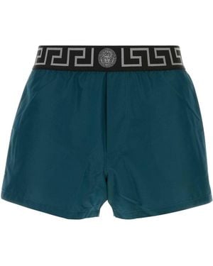Versace Swim Short Boxer Poly Golfo Fabric - Blue