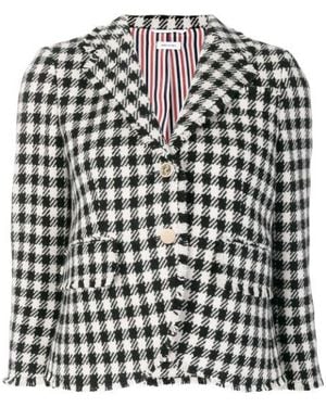Thom Browne Checked Blazer - Black