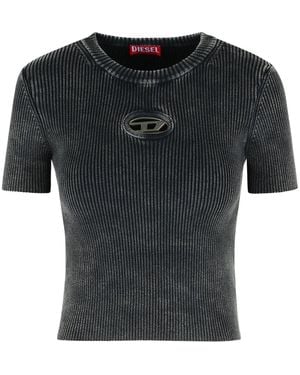 DIESEL 'M Anchor' Cotton T Shirt - Black