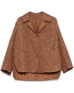 Ermanno Scervino Floral-Embroidery Jacket - Brown