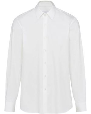 Prada Long-Sleeve Cotton Shirt - White