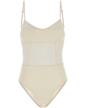 Prada Light Tulle Swimsuit - White