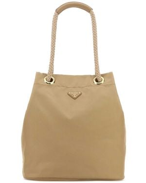 Prada Camel Mariner Large Bucket Bag - Natural