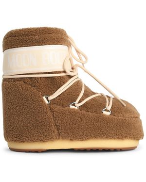 Moonboot Camel Faux Fur Boot - Neutre