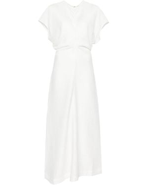 TOTEME Vestido largo con cintura preholgada Toteme - Blanco