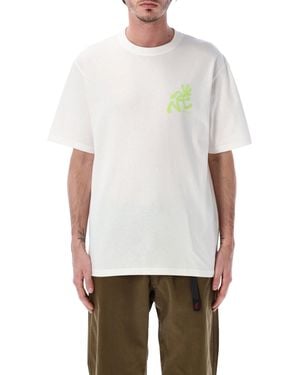 Gramicci Running Logo Cotton T-Shirt - White