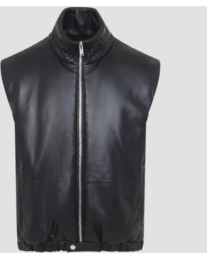 Bottega Veneta Double Lambskin Vest - Black