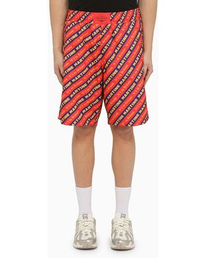 Martine Rose Bermuda Shorts With Logo Print - Red