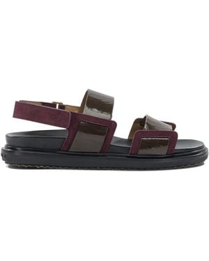 Marni "Fussbett" Ledersandalen - Mehrfarbig