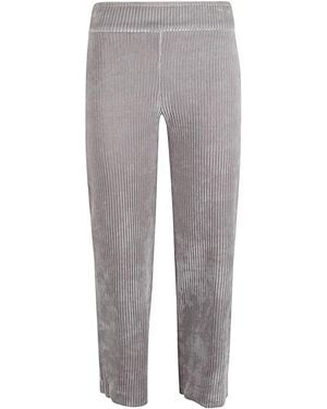 Avenue Montaigne Corduroy Bijgesneden Broek - Grijs