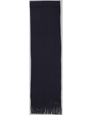 BOSS Virgin Wool Scarf - Blue