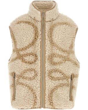 Loewe Two-Tone Pile Vest - Natural