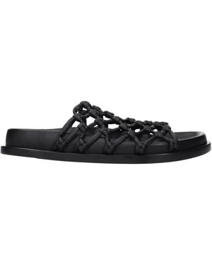 Jil Sander Slippers And Heels Skinned - Black