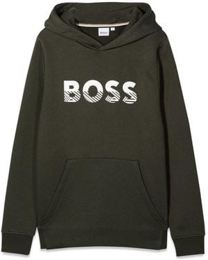 BOSS Logo Hoodie - Green