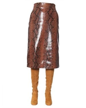 DSquared² Python Print Skirt - Brown