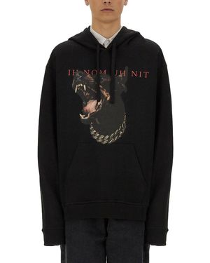 ih nom uh nit Dobermann Print Sweatshirt - Black