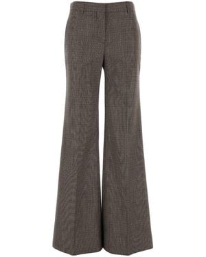 Stella McCartney Stella Mc Cartney Embroidered Wool Palazzo Pant - Brown