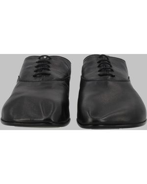 MM6 by Maison Margiela Mini Lace-Up Leather Boots - Grey
