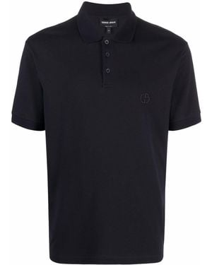 Giorgio Armani Piqeut Katoenen Poloshirt - Zwart