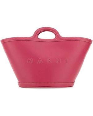 Marni Dark Leather Small Tropicalia Handbag - Pink