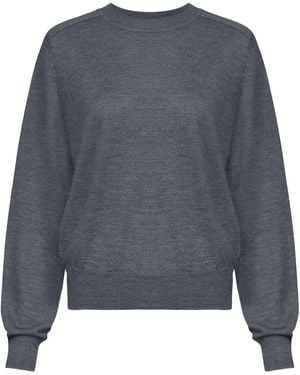 Loulou de Saison Angus Fine Knit Sweater - Gray