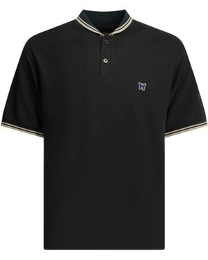 Needles Shawl Collar Cotton Polo Shirt - Black
