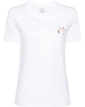 Paul Smith T-Shirt Met Logoprint - Wit