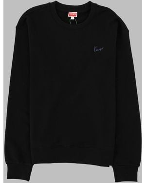 KENZO Sweatshirt With Logo Cotton Sweatshirts - Black