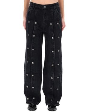 ROTATE BIRGER CHRISTENSEN Wide-Leg Jeans - Black