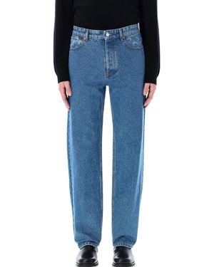 Marine Serre Moon Laser Loose Jeans - Blue