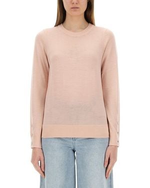 MICHAEL Michael Kors Lightweight Merino Wool Jumper With Button Detail - Blue