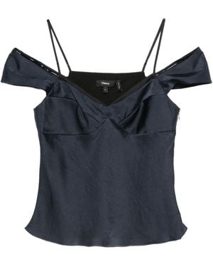 Theory Ss Peek Cami Top.Cru - Blue