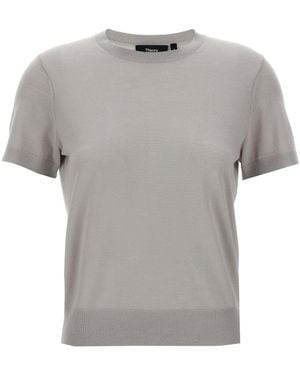 Theory Pull à manches courtes théoriques - Gris