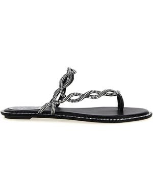 Rene Caovilla 'Geflecht' Sandalen - Schwarz