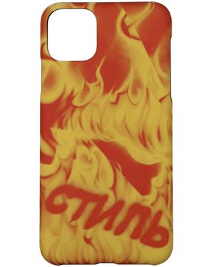 Heron Preston Iphone Iphone 11 Pro Max Man Pvc Multicolor - Oranje